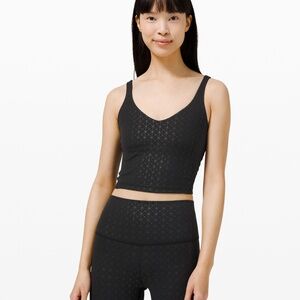 RARE Lululemon MEMBERSHIP LULULEMON ALIGN™ TANK Nova Grid Emboss Black Size 4